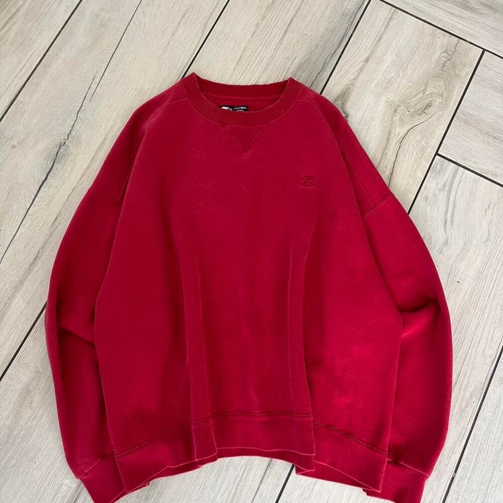 Vintage Y2K Starter Men's Red Sweatshirt